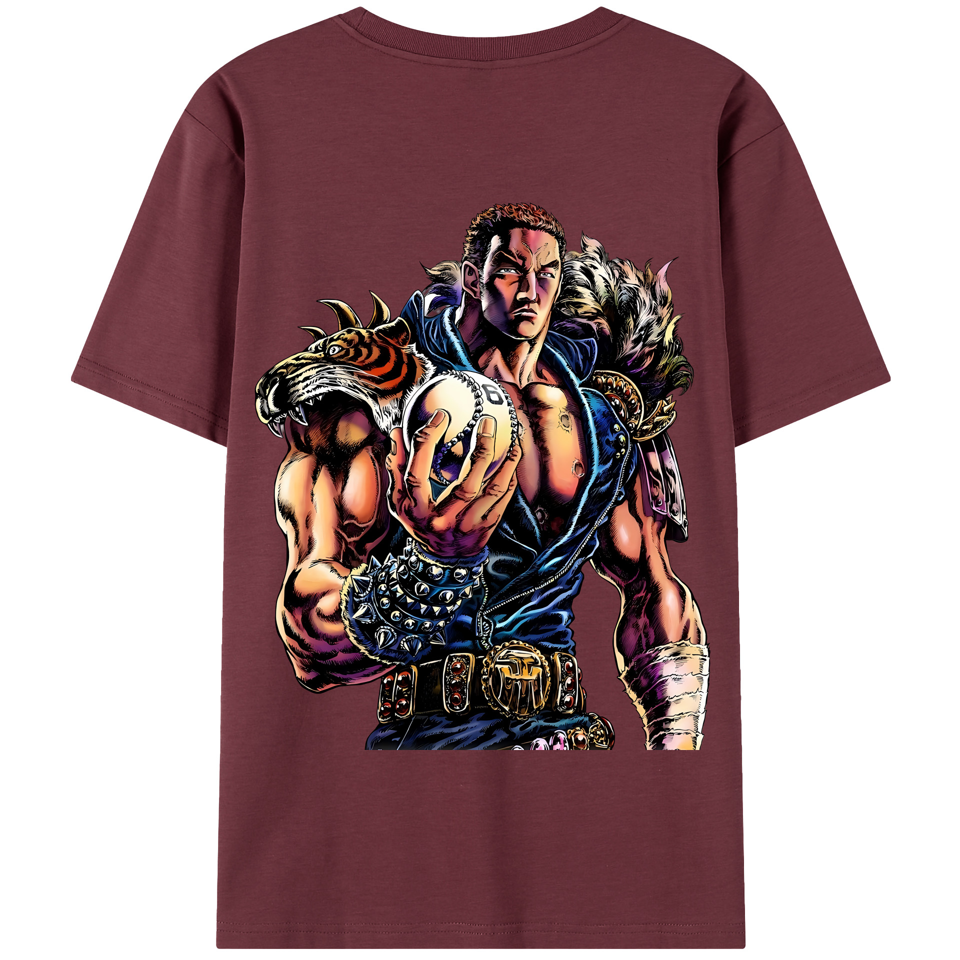 （画像用） 北斗の拳 Fist of the North Star 綿100％半袖Tシャツ（背面プリント）